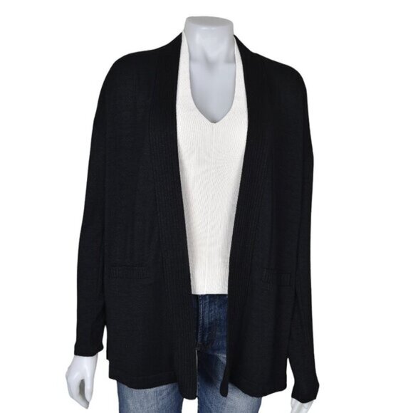 Banana Republic Luxespun Long Cardigan Black Size Small - Picture 2 of 9